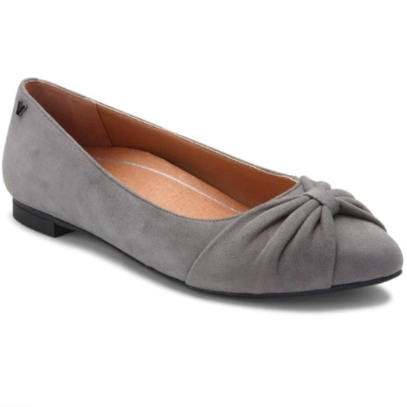 Vionic Gramercy Grey Suede Flats Size 9.5 - Picture 1 of 7